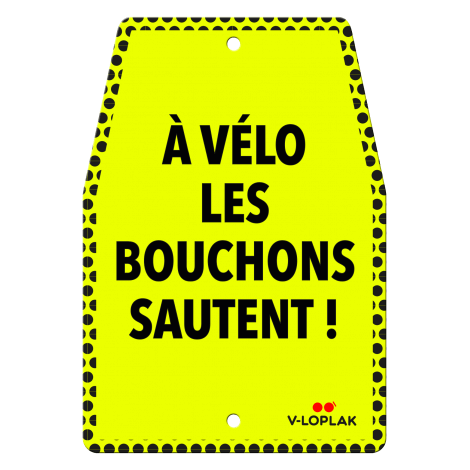 Plaque vélo fluo jaune