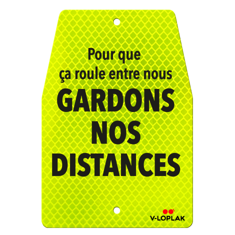 Plaque vélo - Rétro-réfléchissant jaune