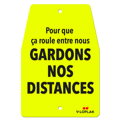 Plaque vélo fluo jaune