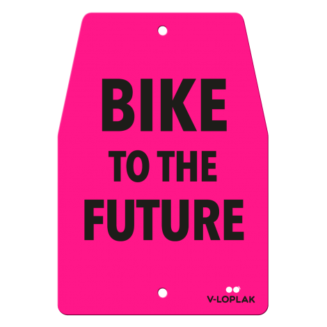 Plaque vélo - fluo rose