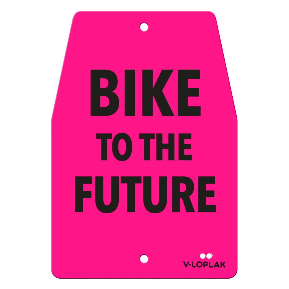 Plaque vélo - fluo rose