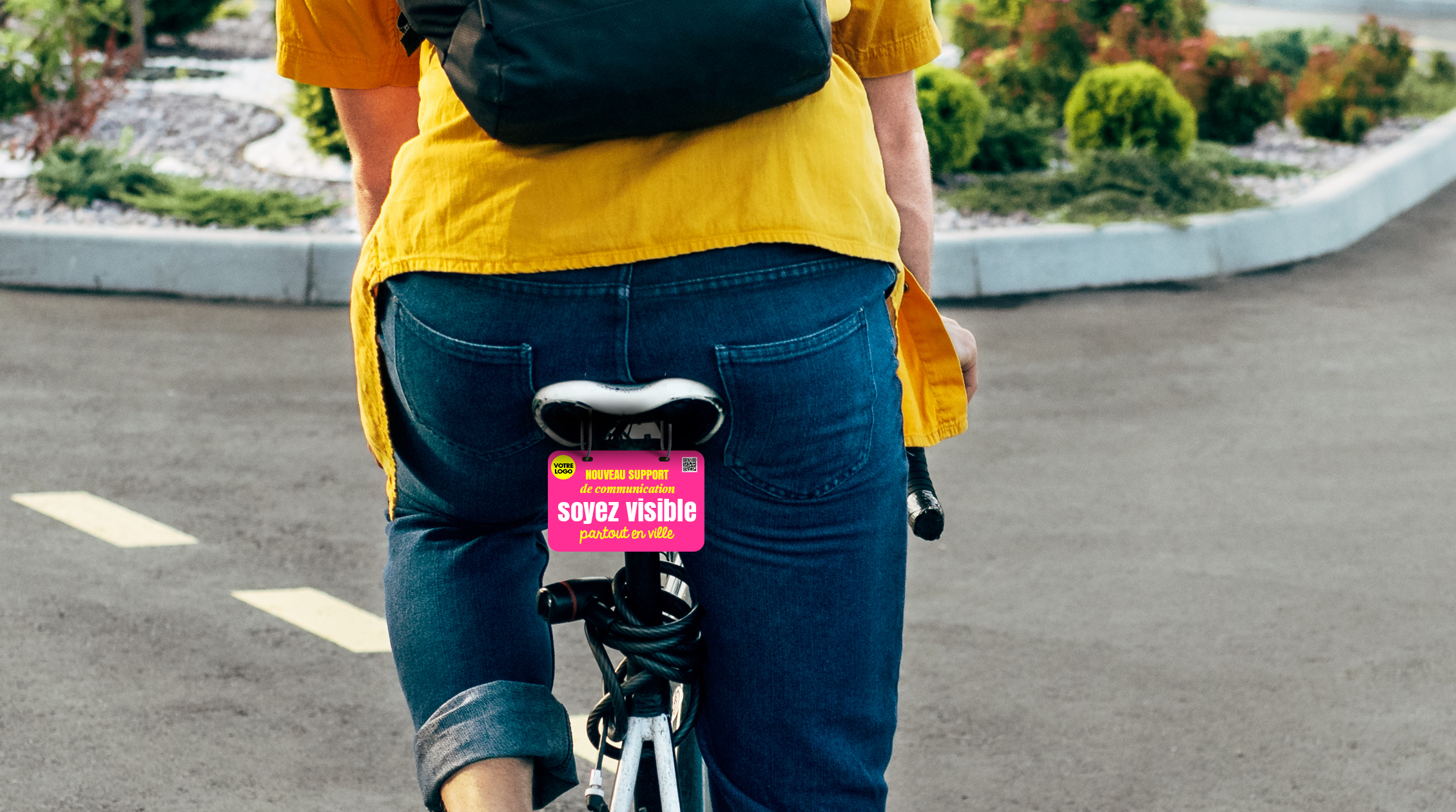 plaques vélo fluos personnalisées sur-mesure