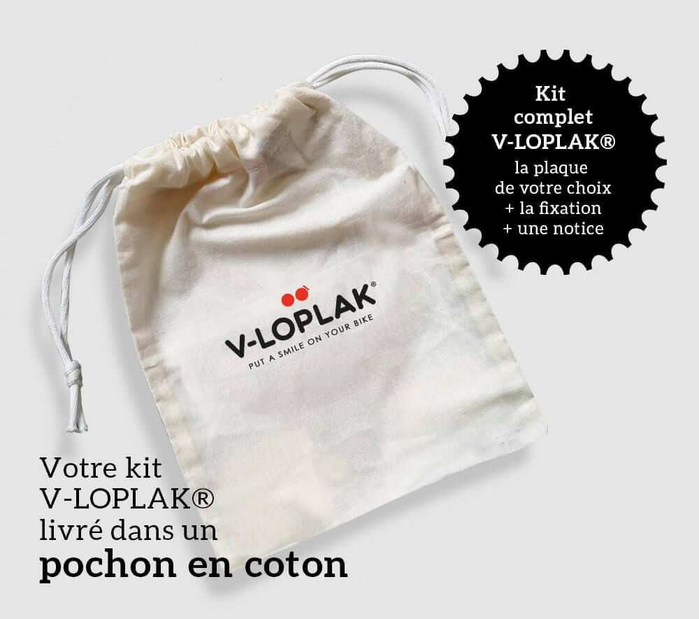 Cotton pouch with your V-LOPLAK