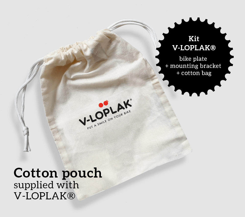 Cotton pouch with your V-LOPLAK
